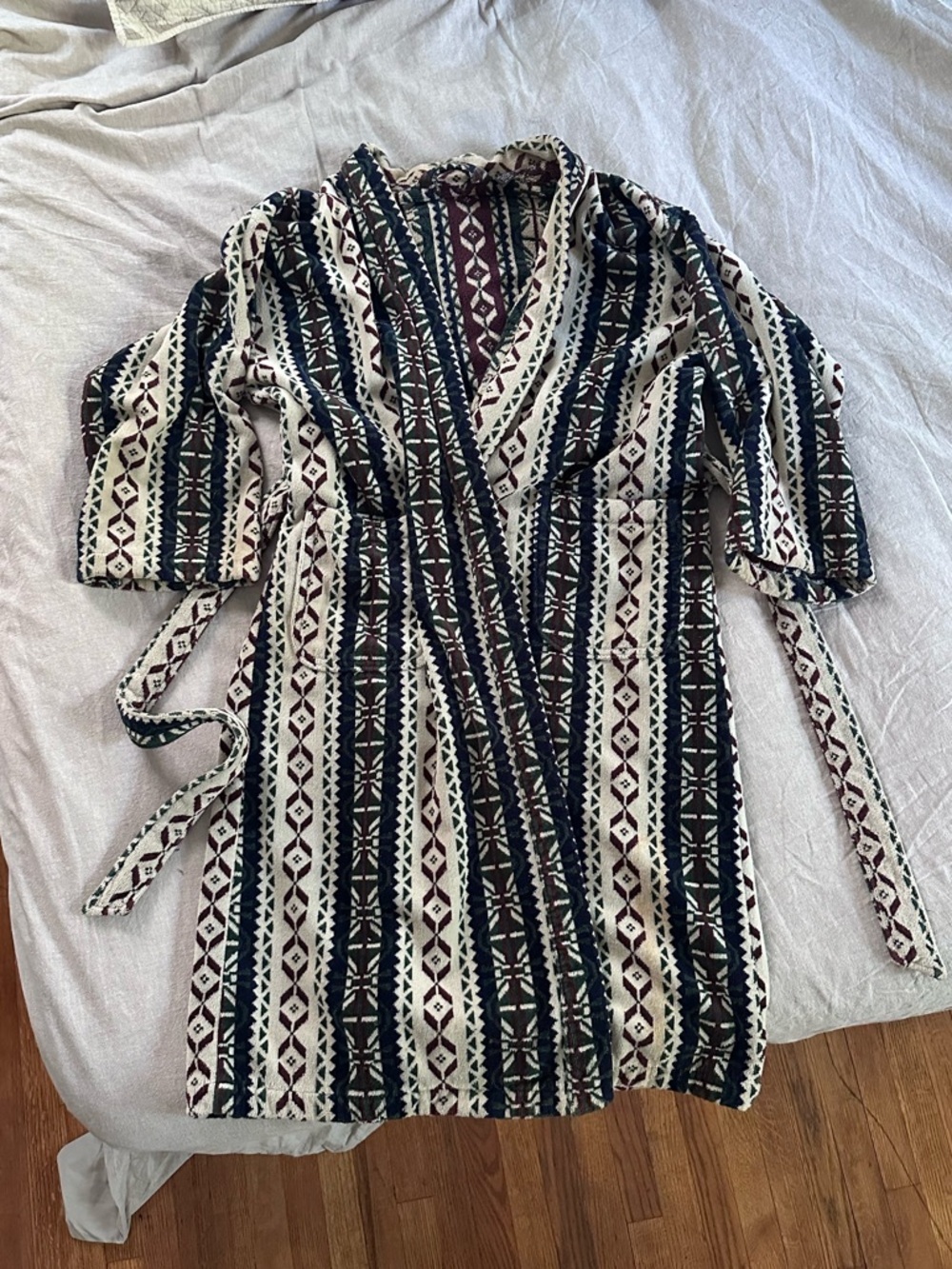 Vintage Polo Ralph Lauren belted robe, 100% cotton, made in Brazil, One Size